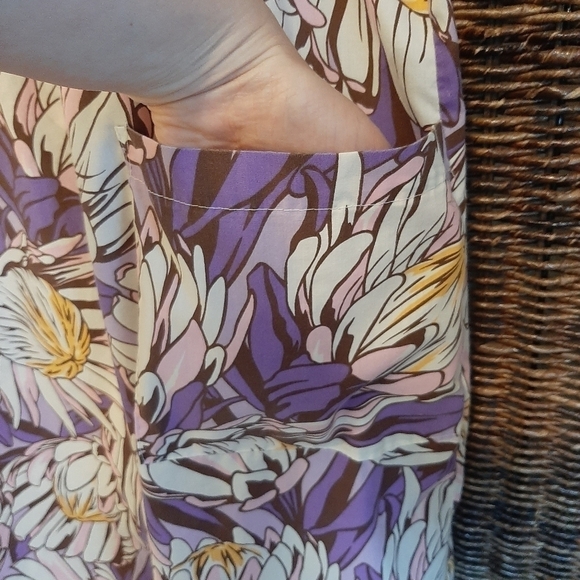 Vintage Hawaiian Wrap Muumuu House Dress Hospital Gown Oversize Polynesian Apron - Picture 4 of 6